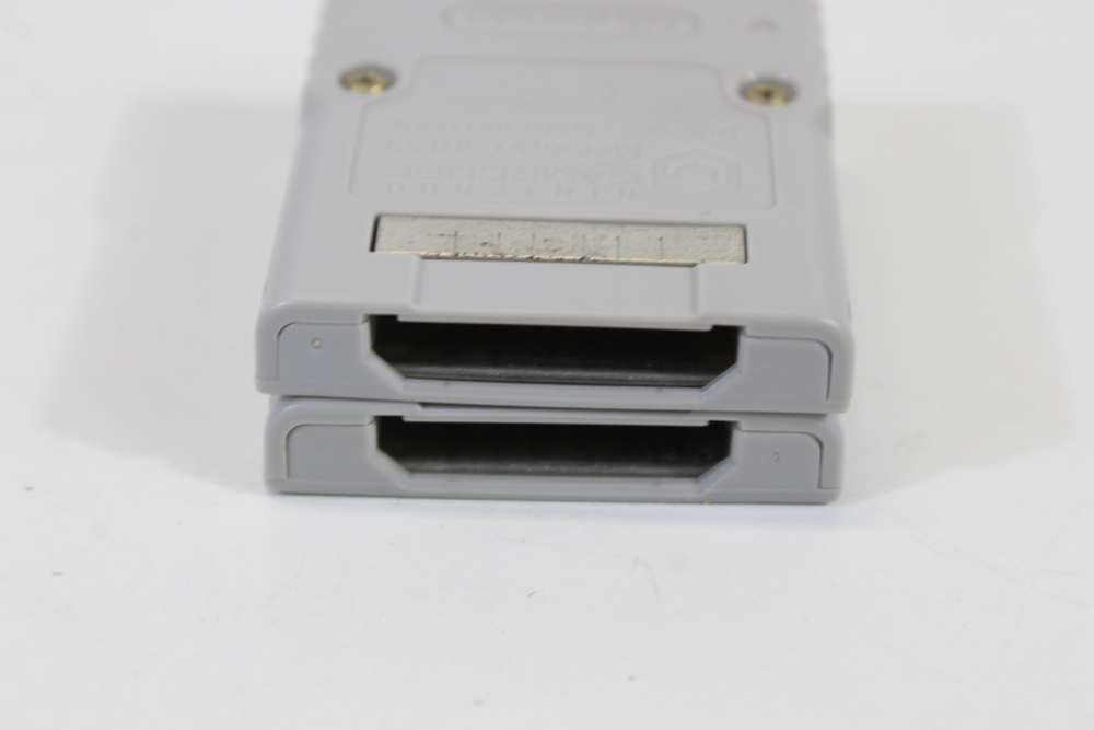 Lot of 2 Official Nintendo GameCube Memory Card 59 Blocks OEM DOL-008 (B) (Copy)