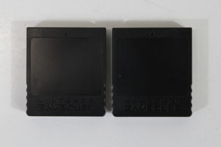 Lot of 2 Official Nintendo GameCube Black Memory Card 251 Blocks OEM DOL-014 (A)