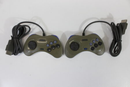Lot of 2 Official Sega Saturn Gray Controllers HSS-0101 (C) SEGA Saturn SS
