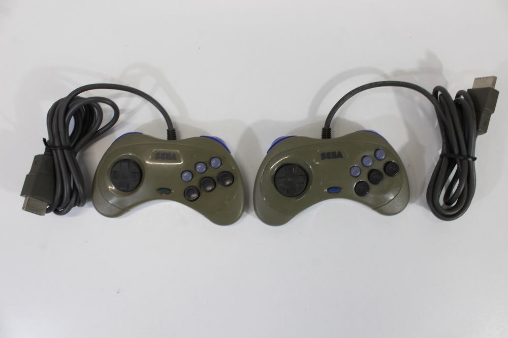 Lot of 2 Official Sega Saturn Gray Controllers HSS-0101 (C) SEGA Saturn SS