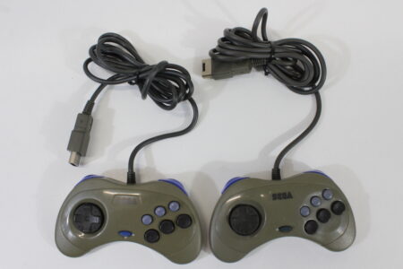 Lot of 2 Official Sega Saturn Gray Controllers HSS-0101 (C) SEGA Saturn SS
