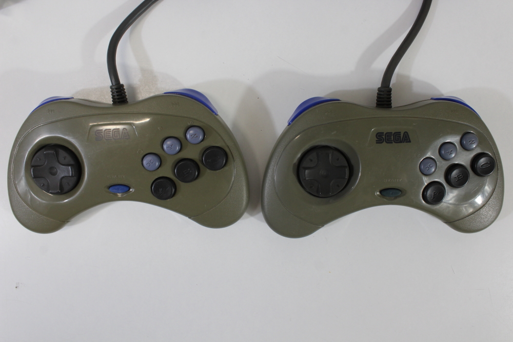 Lot of 2 Official Sega Saturn Gray Controllers HSS-0101 (C) SEGA Saturn SS