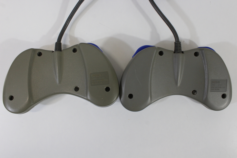Lot of 2 Official Sega Saturn Gray Controllers HSS-0101 (C) SEGA Saturn SS