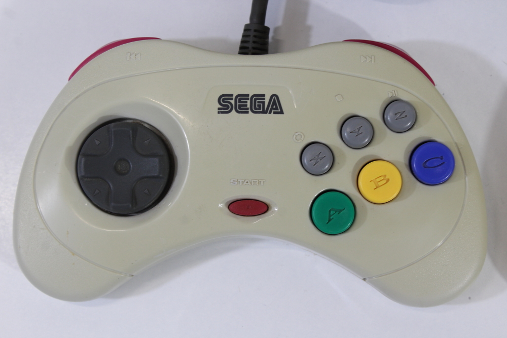 Lot of 2 Official Sega Saturn White Controllers HSS-0101 (C) SEGA Saturn SS