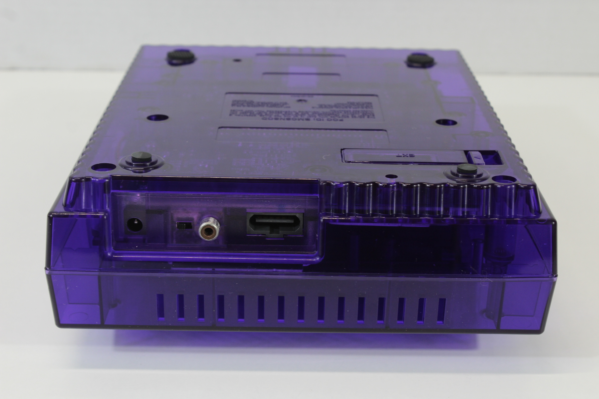 Super Nintendo Console Transparent Clear Purple AC AV Super Famicom Conversion Plays NTSC-U/C & NTSC-J & Controller x1 Game x2 (A) Super Nintendo SNES Super Famicom SFC