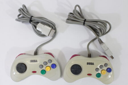 Lot of 2 Official Sega Saturn White Controllers HSS-0101 (C) SEGA Saturn SS