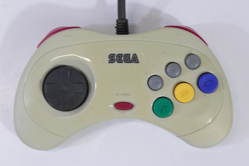 Lot of 2 Official Sega Saturn White Controllers HSS-0101 (C) SEGA Saturn SS