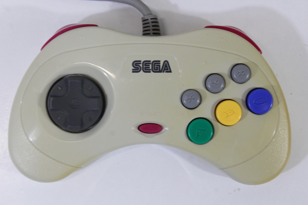 Lot of 2 Official Sega Saturn White Controllers HSS-0101 (C) SEGA Saturn SS