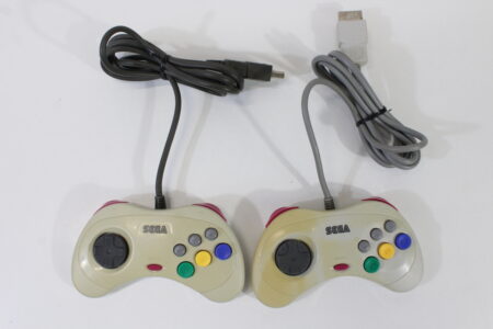 Lot of 2 Official Sega Saturn White Controllers HSS-0101 (C) SEGA Saturn SS
