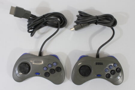 Lot of 2 Official Sega Saturn Gray Controllers HSS-0101 (B) SEGA Saturn SS