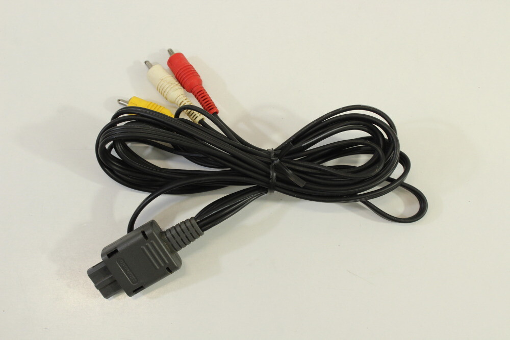 OEM Nintendo RCA AV Cable Gray Plug GC SNES N64 SFC (B)