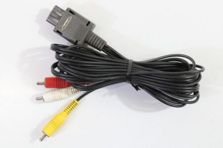 OEM Nintendo RCA AV Cable Gray Plug GC SNES N64 SFC (B)