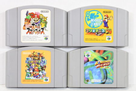 Lot of 4 Super Smash Bros Mario Party 3 Mario Tennis Bomberman Hero (B) Nintendo 64 N64