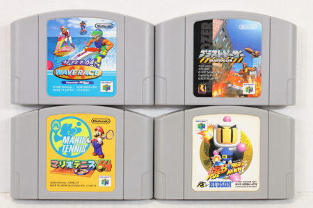 Lot of 4 Wave Race 64 Blastdozer Mario Tennis Baku Bomberman (B) Nintendo 64 N64