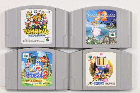 Lot of 4 Mario Stroy / Paper Mario J2 Wonder Project Doraemon 2 Baku Bomberman (B) Nintendo 64 N64