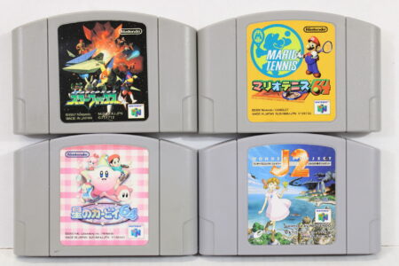 Lot of 4 Star Fox 64 Mario Tennis Kirby Crystal Shards J2 Wonder Project (B) Nintendo 64 N64