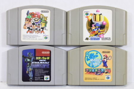 Lot of 4 Super Smash Bros Baku Bomberman Star Wars Shadows of the Empire Mario Tennis (B) Nintendo 64 N64