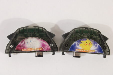 Lot of 2 Nintendo Gameboy Advance Wireless Adapter AGB-015 Pikachu / Mew MewTwo 3D Stickers GBA (B)