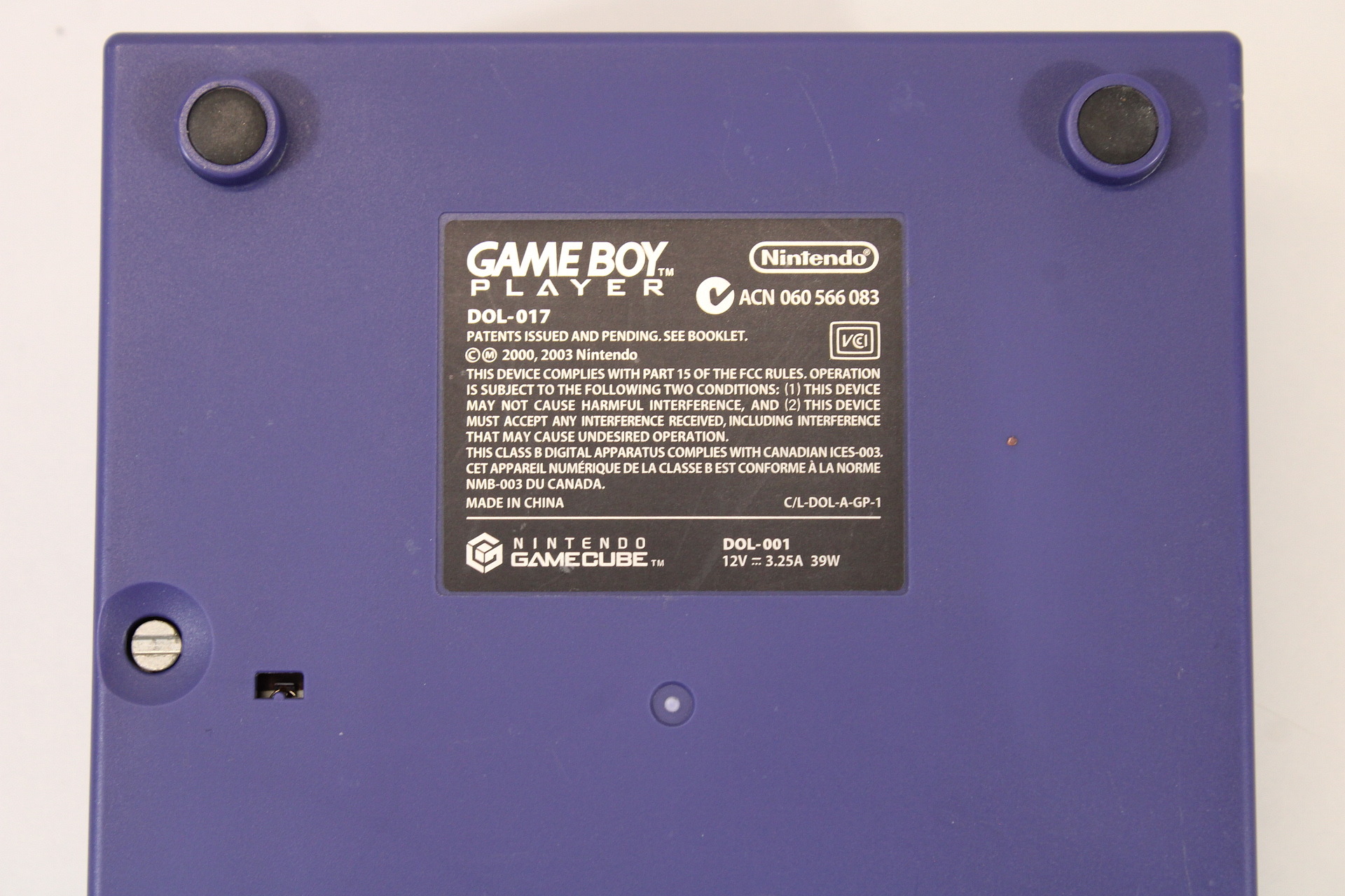 Nintendo Gamecube Gameboy Player Indigo Purple DOL-017 (B)