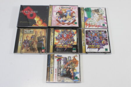 Lot of 7 Virtua Fighter Remix Enemy Zero Marriage Eberouge Super Robot Wars F F Final Mobile Suit Gundam Gihren's Greed CIB (B) SEGA Saturn SS