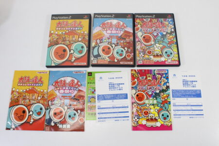 Lot of 3 Taiko no Tatsujin Drum Master Tatakon de Dodon ga Don & Doki Shinkyoku Darake no Harumatsuri & Anime Special CIB (B) SONY PlayStation 2 PS2