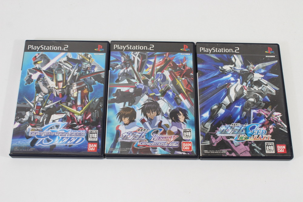Lot of 3 Mobile Suit Gundam SEED Destiny Union VS ZAFT Generation of C.E. SD Gundam G Generation Seed CIB (B) SONY PlayStation 2 PS2