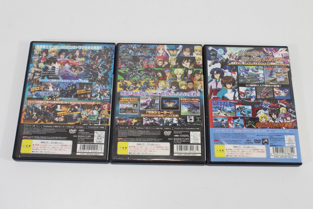 Lot of 3 Mobile Suit Gundam SEED Destiny Union VS ZAFT Generation of C.E. SD Gundam G Generation Seed CIB (B) SONY PlayStation 2 PS2
