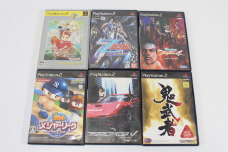 Lot of 6 Virtua Fighter 4 Onimusha Ridge Racer V Tales of Symphonia Jikkyou Powerful Major League Z Gundam CIB (B) SONY PlayStation 2 PS2