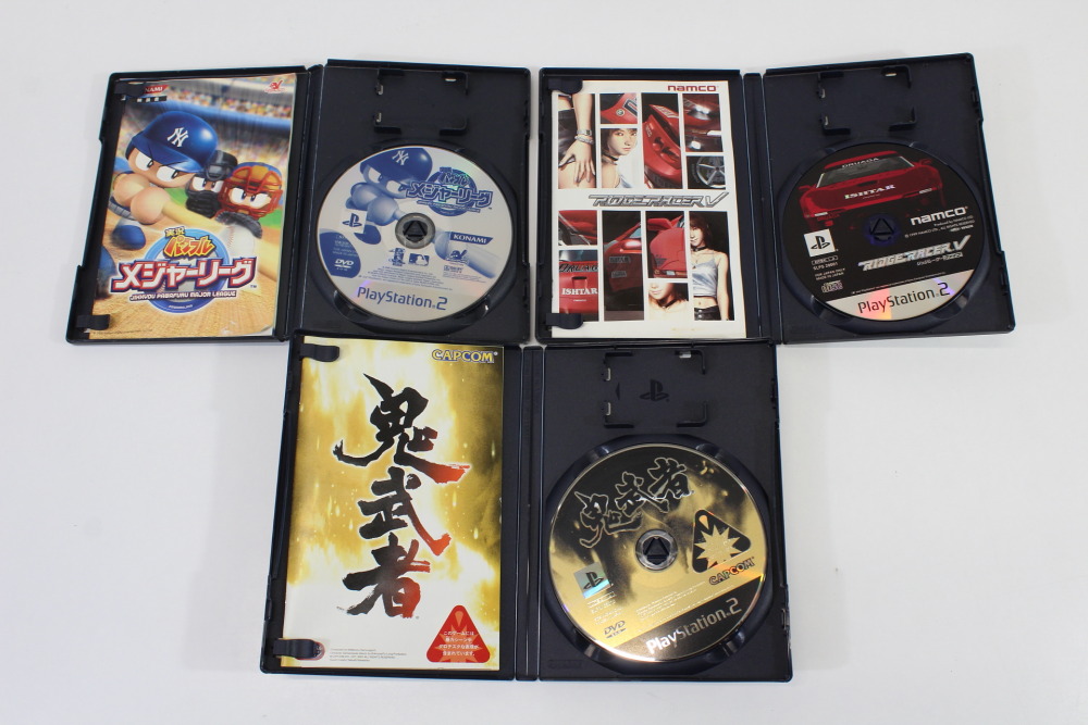 Lot of 6 Virtua Fighter 4 Onimusha Ridge Racer V Tales of Symphonia Jikkyou Powerful Major League Z Gundam CIB (B) SONY PlayStation 2 PS2
