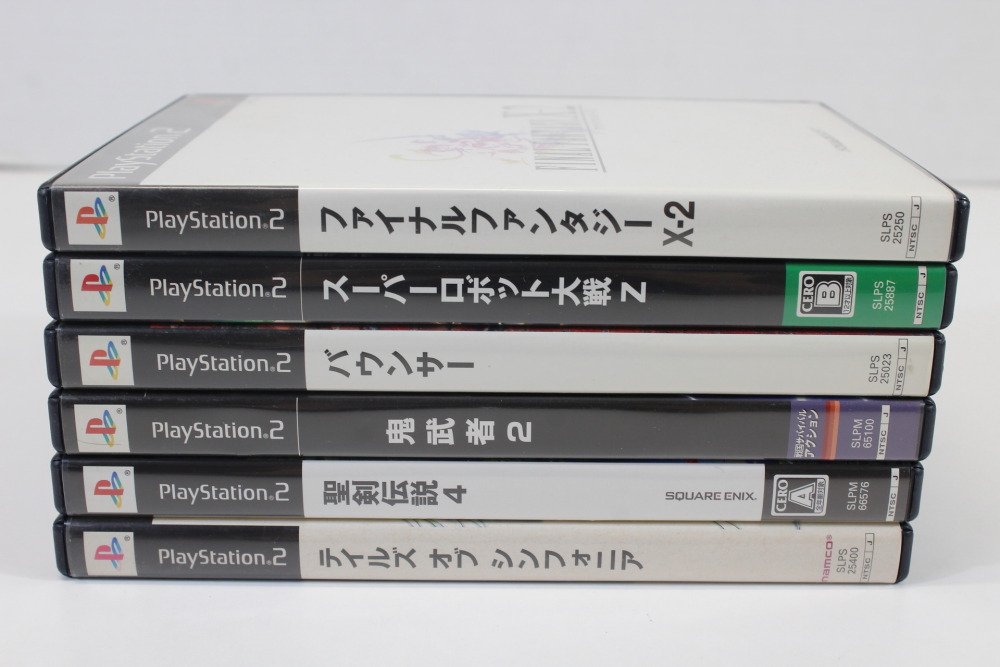 Lot of 6 The Bouncer Onimusha 2 Super Robot Wars Z Seiken Densetsu 4 Tales of Symphonia Final Fantasy X-2 CIB (B) SONY PlayStation 2 PS2