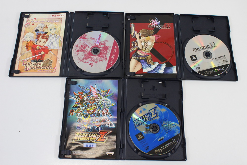 Lot of 6 The Bouncer Onimusha 2 Super Robot Wars Z Seiken Densetsu 4 Tales of Symphonia Final Fantasy X-2 CIB (B) SONY PlayStation 2 PS2