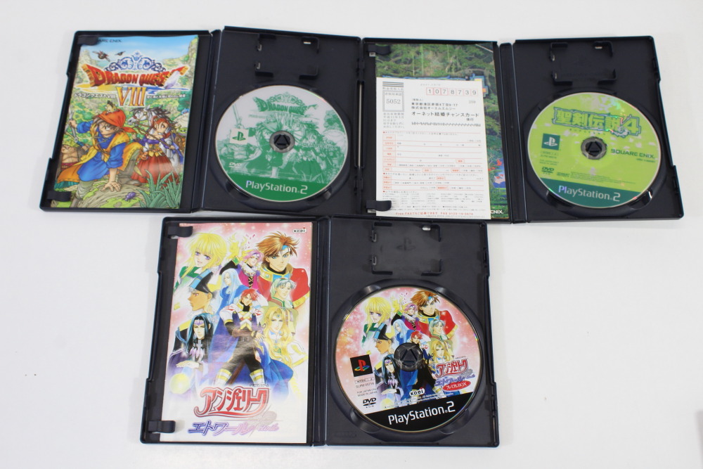 Lot of 6 Metal Gear Solid 2 Sons of Liberty Gran Turismo 3 A-Spec Onimusha 2 Dragon Quest VIII Angelique Seiken Densetsu 4 CIB (B) SONY PlayStation 2 PS2