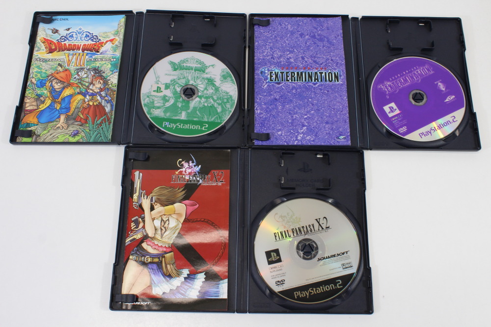 Lot of 6 Okami Extermination Final Fantasy X-2 Pachinko Dream Super Express Onimusha Dragon Quest VIII CIB (B) SONY PlayStation 2 PS2