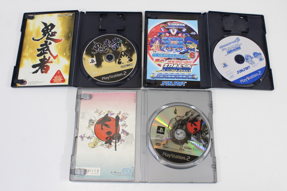 Lot of 6 Okami Extermination Final Fantasy X-2 Pachinko Dream Super Express Onimusha Dragon Quest VIII CIB (B) SONY PlayStation 2 PS2