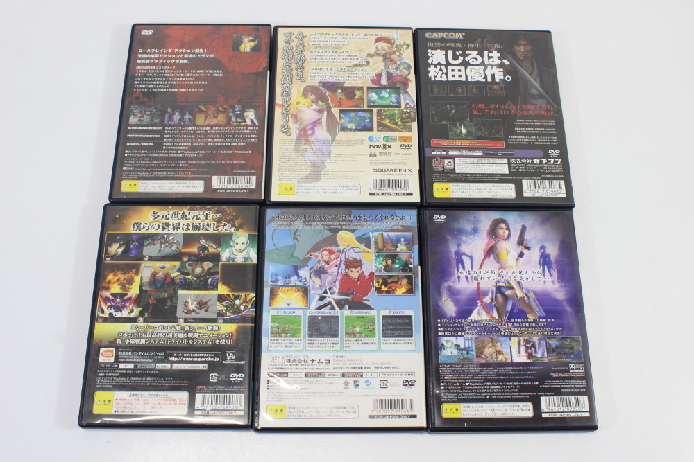 Lot of 6 The Bouncer Onimusha 2 Super Robot Wars Z Seiken Densetsu 4 Tales of Symphonia Final Fantasy X-2 CIB (B) SONY PlayStation 2 PS2