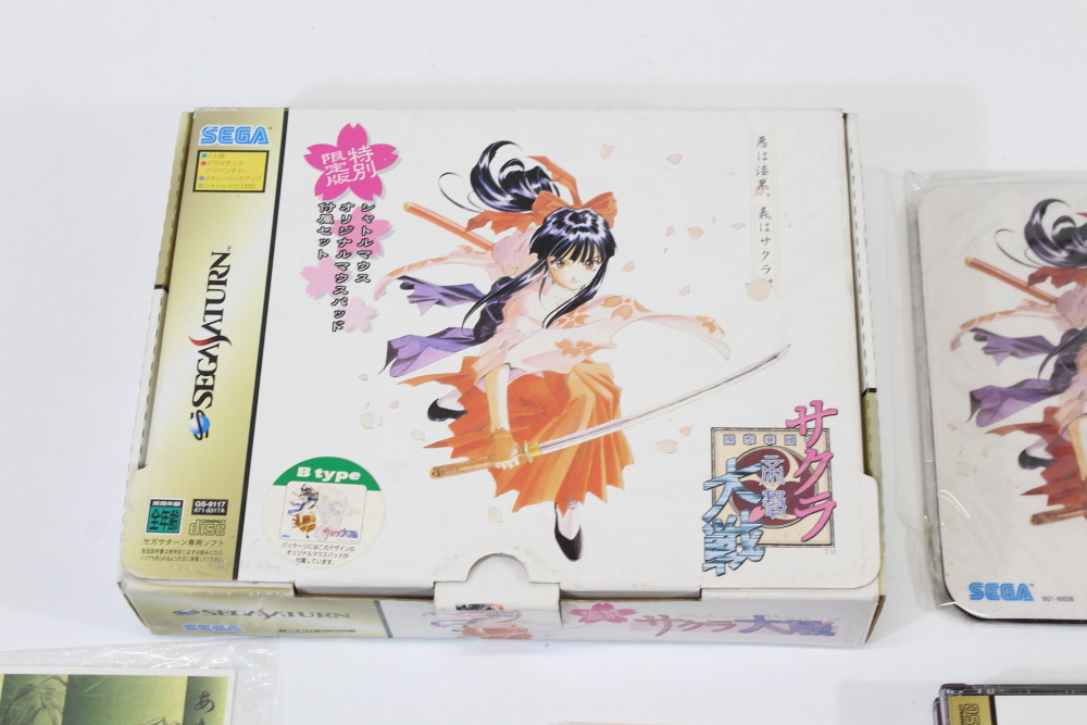 Sakura Wars Taisen Limited Edition Boxed Shuttle Mouse & Pad B type (A) SEGA Saturn SS