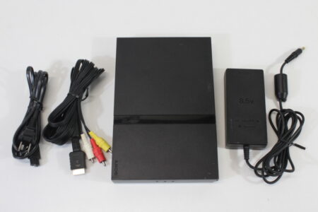 PS2 SCPH-70000 Slim Black Console & AV Cable AC Adapter (B) SONY PlayStation 2 PS2