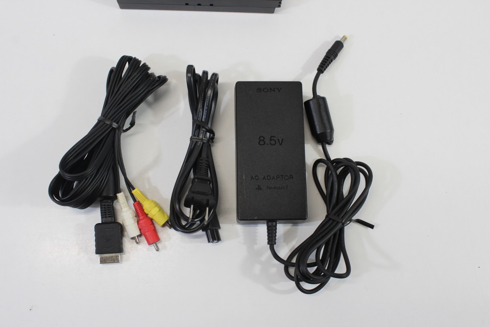 PS2 SCPH-70000 Slim Black Console & AV Cable AC Adapter (B) SONY PlayStation 2 PS2