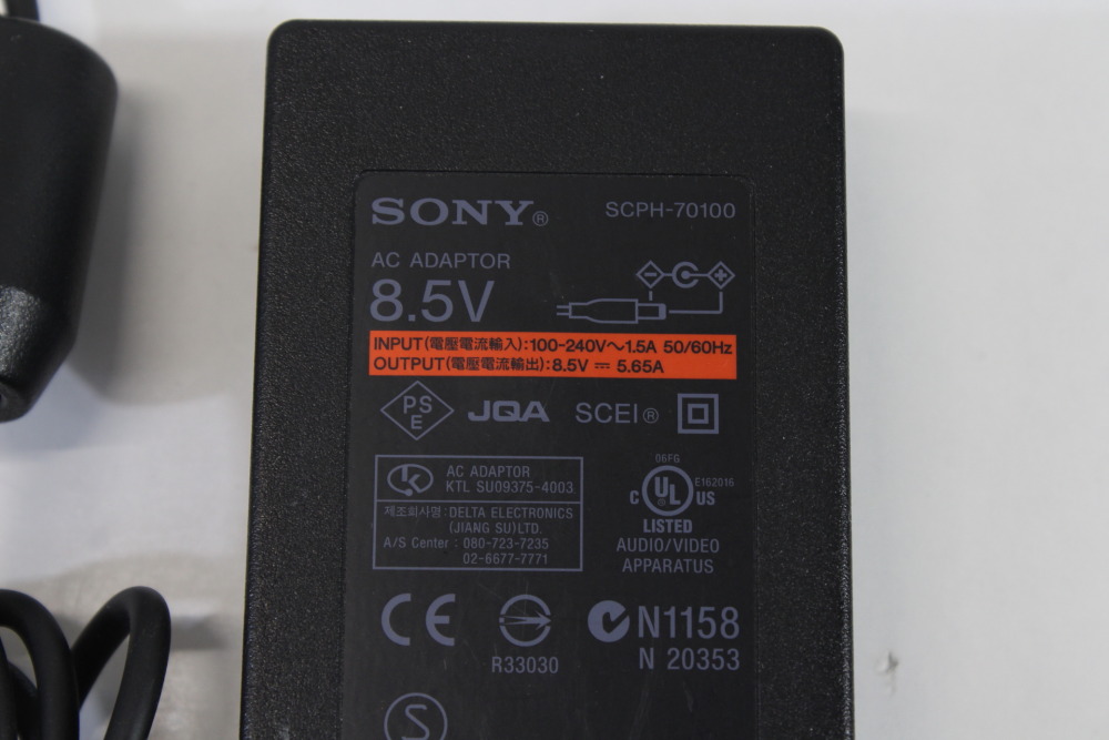 PS2 SCPH-70000 Slim Black Console & AV Cable AC Adapter (B) SONY PlayStation 2 PS2