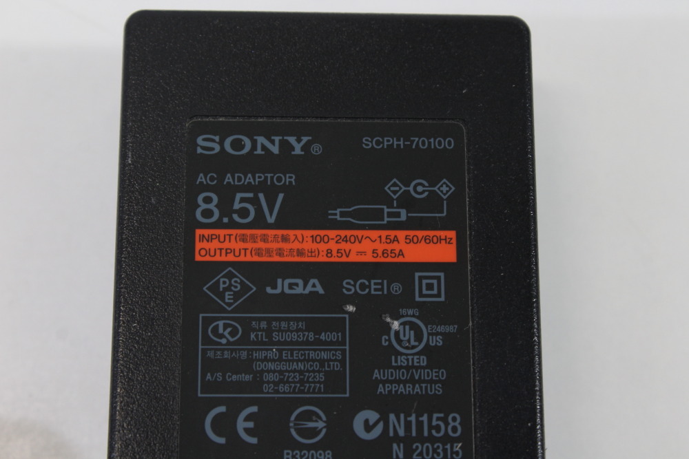 PS2 SCPH-70000 Slim Black Console & AV Cable AC Adapter (B) SONY PlayStation 2 PS2