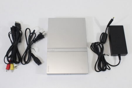 PS2 SCPH-77000 Slim Silver Console & AV Cable AC Adapter (B) SONY PlayStation 2 PS2