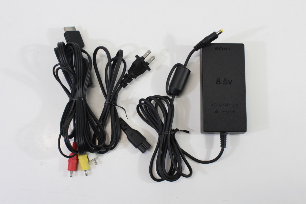 PS2 SCPH-77000 Slim Silver Console & AV Cable AC Adapter (B) SONY PlayStation 2 PS2