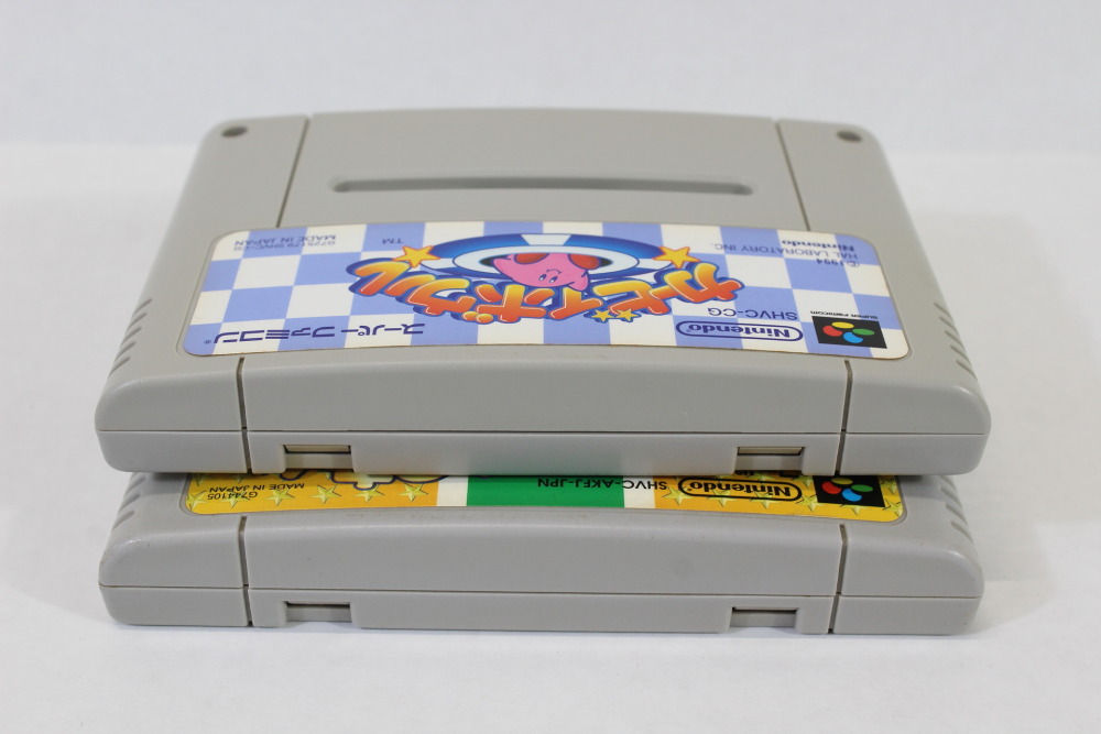 Lot of 2 Hoshi no Kirby Super Deluxe / Super Star & Kirby Bowl Dream Course (B) Nintendo Super Famicom SFC