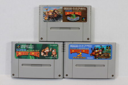 Lot of 3 Super Donkey Kong Country 1 2 3 (B) Nintendo Super Famicom SFC