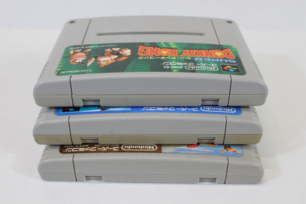 Lot of 3 Super Donkey Kong Country 1 2 3 (B) Nintendo Super Famicom SFC