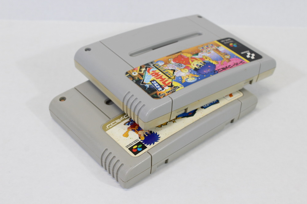Lot of 2 Ganbare Goemon 1 & Kira Kira Douchu / Mystical Ninja (B) Nintendo Super Famicom SFC