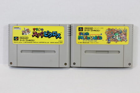 Lot of 2 Super Mario World & Mario's Super Picross (B) Nintendo Super Famicom SFC