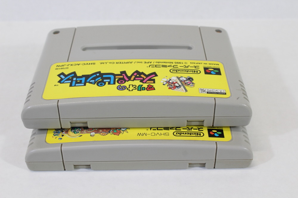 Lot of 2 Super Mario World & Mario's Super Picross (B) Nintendo Super Famicom SFC