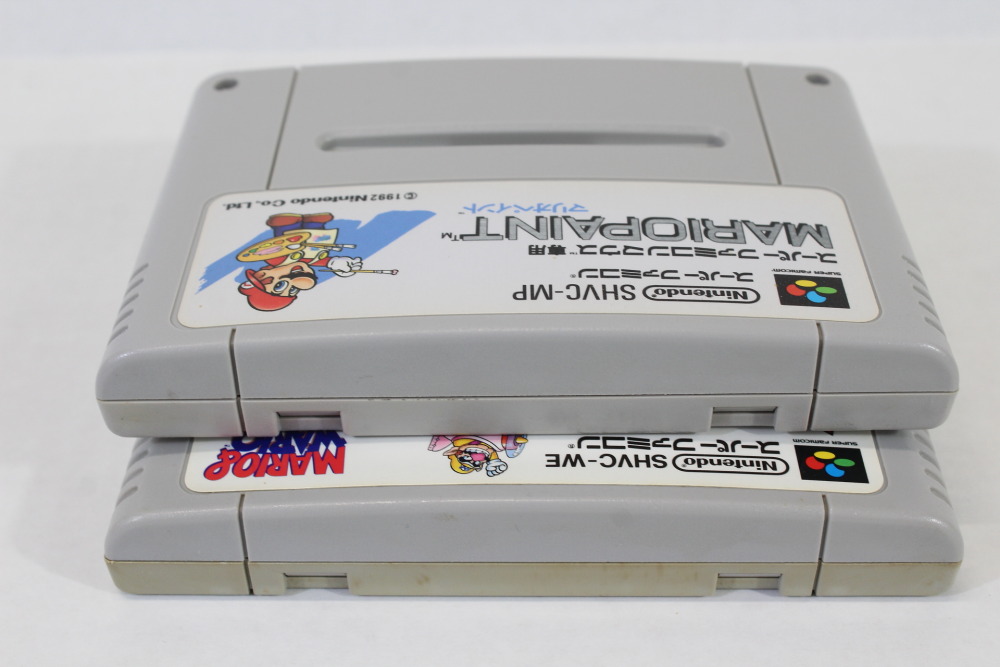Lot of 2 Mario & Wario / Mario Paint (B) Nintendo Super Famicom SFC