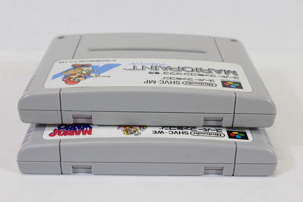 Lot of 2 Mario & Wario / Mario Paint (B) Nintendo Super Famicom SFC